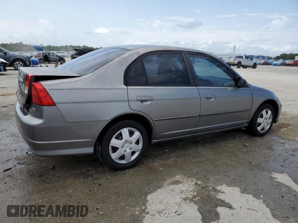 2005 Honda Civic LX with VIN 2HGES16505H608324, listed as a Copart auction lot 53636065 with 176,303 mi miles and Clean Title. Bid and sale history available at DreamBid. Image 3.