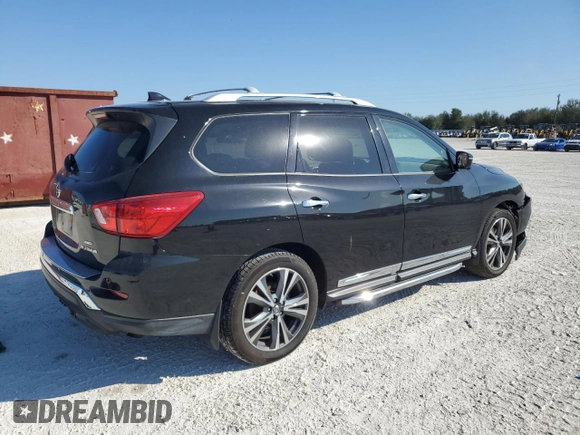 2019 Nissan Pathfinder S with VIN 5N1DR2MM7KC583616, listed as a Copart auction lot 44192815 with 51,097 mi miles and Salvage title. Bid and sale history available at DreamBid. Image 3.