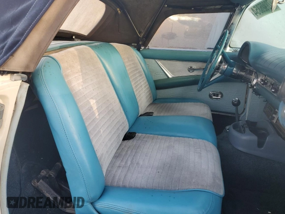 1957 Ford Thunderbird with VIN D7FH158268, listed as a Copart auction lot 78925354 with 5,740 mi miles and Salvage Title. Bid and sale history available at DreamBid. Image 10.