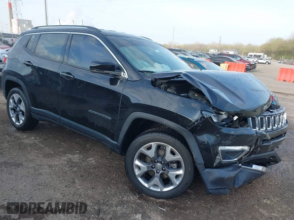 2019 Jeep Compass Limited with VIN 3C4NJDCBXKT812466, listed as a IAAI auction lot 42050090 with 103,282 mi miles and . Bid and sale history available at DreamBid. Image 1.