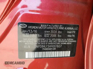 2017 Hyundai Elantra SE z VIN 5NPD84LF5HH007607, wystawiony jako Copart lot #55609165 z przebiegiem 109 880 mil mil oraz Szkoda całkowita • Salvage title. Historia ofert i sprzedaży dostępna na DreamBid. Obrazek 12.