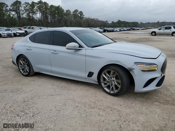 2022 Genesis G70 2.0T with VIN KMTG34TA7NU089861, listed as a Copart auction lot 42073974 with 46,215 mi miles. Bid and sale history available at carsss.com. Image 4.
