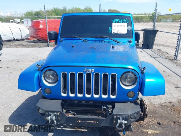 2016 Jeep Wrangler Unlimited Sahara with VIN 1C4HJWEG0GL154418, listed as a IAAI auction lot 41892333 with 102,410 mi miles and . Bid and sale history available at DreamBid. Image 6.