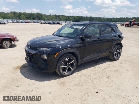 2021 Chevrolet TrailBlazer RS with VIN KL79MTSLXMB117435, listed as a Copart auction lot 56006904 with 19,905 mi miles and Salvage Title. Bid and sale history available at DreamBid. Image 1.