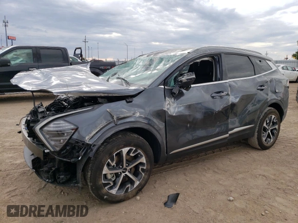 2025 Kia Sportage EX with VIN 5XYK3CDFXSG234983, listed as a Copart auction lot 71977174 with 799 mi miles and Salvage Title. Bid and sale history available at carsss.com. Image 1.