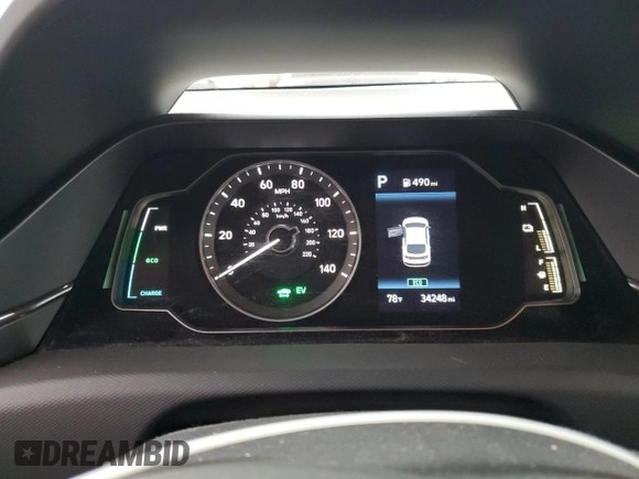 2022 Hyundai Ioniq Blue with VIN KMHC65LC0NU279881, listed as a Copart auction lot 51568455 with 34,248 mi miles and Salvage Title. Bid and sale history available at DreamBid. Image 9.