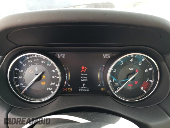 2022 Maserati Levante Modena S with VIN ZN661ZUM9NX399027, listed as a Copart auction lot 76893644 with 29,075 mi miles and Salvage Title. Bid and sale history available at carsss.com. Image 9.