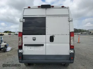 2018 Ram ProMaster Cargo Van with VIN 3C6TRVDG1JE105993, listed as a Copart auction lot 51106815 with 76,641 mi miles and Clean Title. Bid and sale history available at carsss.com. Image 6.
