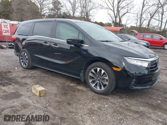2023 Honda Odyssey EX-L with VIN 5FNRL6H61PB001874, listed as a IAAI auction lot 41405231 with 27,615 mi miles. Bid and sale history available at carsss.com. Image 1.