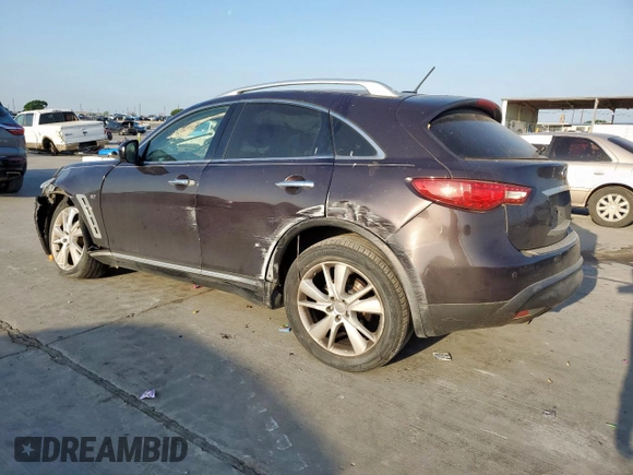 2015 Infiniti QX70 with VIN JN8CS1MU1FM381938, listed as a Copart auction lot 53502405 with Not provided miles and Salvage title. Bid and sale history available at DreamBid. Image 2.