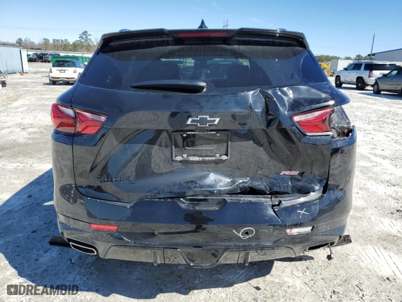 2022 Chevrolet Blazer RS with VIN 3GNKBERS5NS126978, listed as a Copart auction lot 45568815 with 74,810 mi miles and Salvage Title. Bid and sale history available at carsss.com. Image 6.