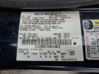 2009 Ford Fusion SE with VIN 3FAHP07179R214872, listed as a Copart auction lot 83338854 with 202,394 mi miles and Clean Title. Bid and sale history available at carsss.com. Image 12.