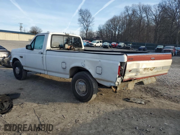 1993 Ford F-250 with VIN 1FTEF25Y6PNA82649, listed as a Copart auction lot 45395875 with 243,272 mi miles and Salvage Title. Bid and sale history available at carsss.com. Image 2.