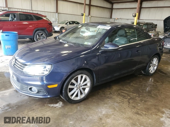 2012 Volkswagen Eos Komfort with VIN WVWBW7AH4CV005536, listed as a Copart auction lot 58958815 with 102,203 mi miles and Salvage title. Bid and sale history available at DreamBid. Image 1.