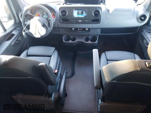 2024 Mercedes-Benz Sprinter Cargo with VIN W1W4NBHY6RP664787, listed as a Copart auction lot 89379995 with 1,366 mi miles and Salvage Title. Bid and sale history available at carsss.com. Image 8.