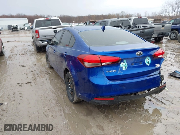 2017 Kia Forte LX with VIN 3KPFK4A71HE072951, listed as a IAAI auction lot 41717857 with 89,299 mi miles. Bid and sale history available at carsss.com. Image 3.