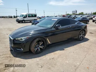 2017 Infiniti Q60 2.0t Premium with VIN JN1CV7EK1HM110211, listed as a Copart auction lot 54837424 with 77,152 mi miles and Salvage Title. Bid and sale history available at carsss.com. Image 1.