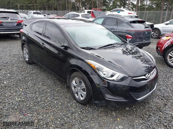2016 Hyundai Elantra SE with VIN KMHDH4AE6GU628350, listed as a IAAI auction lot 41915493 with 1 mi miles. Bid and sale history available at carsss.com. Image 1.