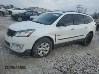 2016 Chevrolet Traverse LS with VIN 1GNKRFED6GJ333845, listed as a Copart auction lot 43333115 with 133,481 mi miles and Clean Title. Bid and sale history available at carsss.com. Image 1.