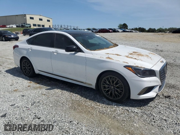 2019 Genesis G80 3.3T Sport with VIN KMHGN4JBXKU301437, listed as a Copart auction lot 51407845 with 55,678 mi miles and Salvage Title. Bid and sale history available at carsss.com. Image 4.