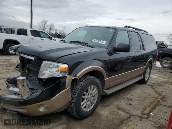 2014 Ford Expedition EL XLT with VIN 1FMJK1J59EEF56764, listed as a Copart auction lot 42995835 with 214,211 mi miles and Salvage Title. Bid and sale history available at carsss.com. Image 1.