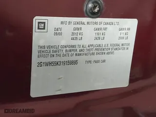 2001 Chevrolet Impala LS with VIN 2G1WH55K319159895, listed as a IAAI auction lot 41376842 with 178,254 mi miles. Bid and sale history available at carsss.com. Image 9.