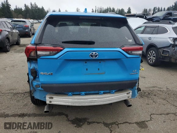 2021 Toyota RAV4 Hybrid LE with VIN 2T3MWRFV6MW114352, listed as a Copart auction lot 48451135 with 118,835 mi miles and Salvage Title. Bid and sale history available at carsss.com. Image 6.
