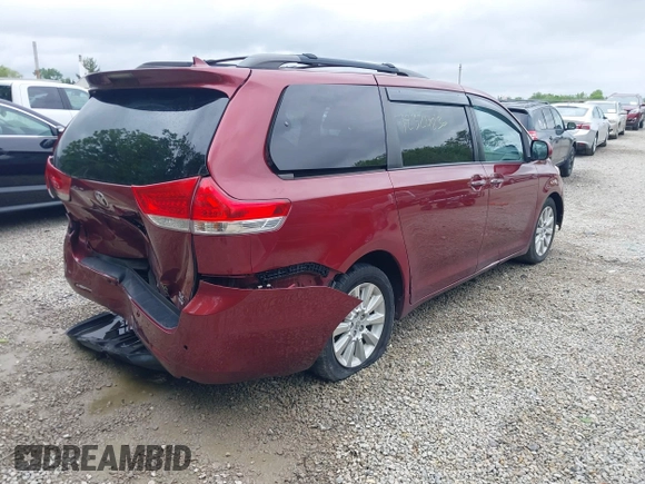 2012 Toyota Sienna XLE with VIN 5TDDK3DCXCS033249, listed as a IAAI auction lot 42324830 with 181,012 mi miles and . Bid and sale history available at DreamBid. Image 4.