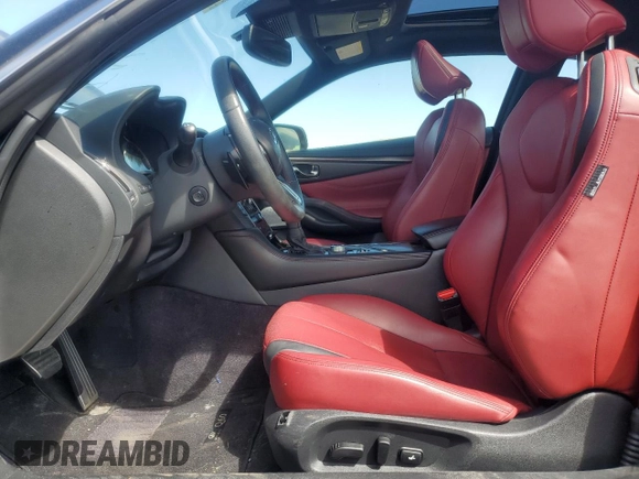 2022 Infiniti Q60 Red Sport 400 with VIN JN1FV7LL8NM681098, listed as a Copart auction lot 54364875 with 17,216 mi miles and Salvage title. Bid and sale history available at DreamBid. Image 7.