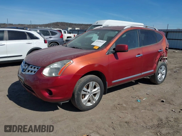 2013 Nissan Rogue S with VIN JN8AS5MT0DW508055, listed as a IAAI auction lot 41645649 with 250,772 mi miles. Bid and sale history available at carsss.com. Image 2.