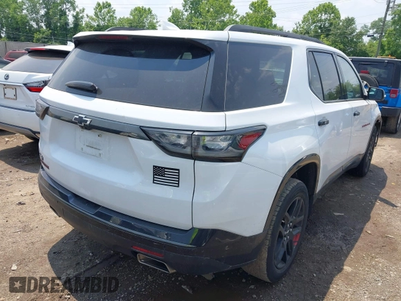 2021 Chevrolet Traverse Premier with VIN 1GNERKKW9MJ224531, listed as a IAAI auction lot 42418665 with 49,188 mi miles and . Bid and sale history available at DreamBid. Image 4.