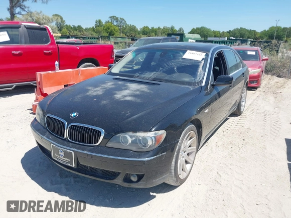 2006 BMW 7 Series 750Li with VIN WBAHN83506DT27085, listed as a IAAI auction lot 41887442 with 41,043 mi miles. Bid and sale history available at carsss.com. Image 2.