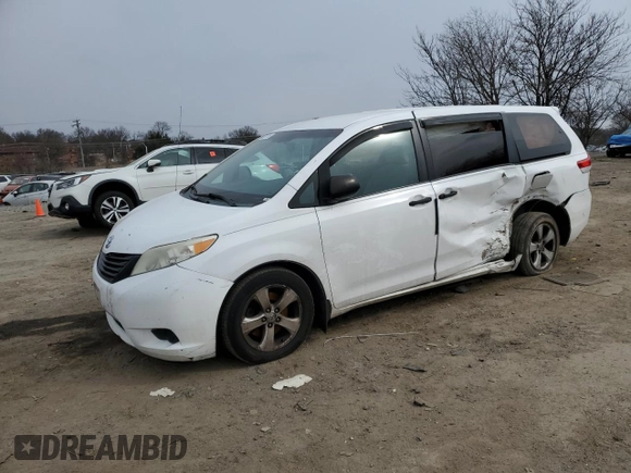 2014 Toyota Sienna L with VIN 5TDZK3DC6ES430935, listed as a Copart auction lot 45877115 with 395,117 mi miles and Salvage Title. Bid and sale history available at carsss.com. Image 1.