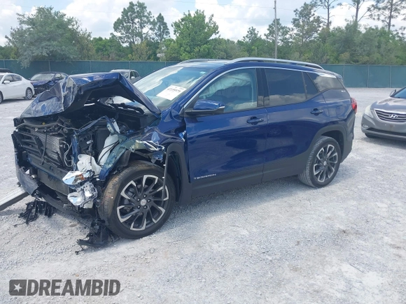 2023 GMC Terrain SLT z VIN 3GKALPEG0PL167003, wystawiony jako IAAI lot #42155979 z przebiegiem 42 120 mil mil oraz . Historia ofert i sprzedaży dostępna na DreamBid. Obrazek 2.