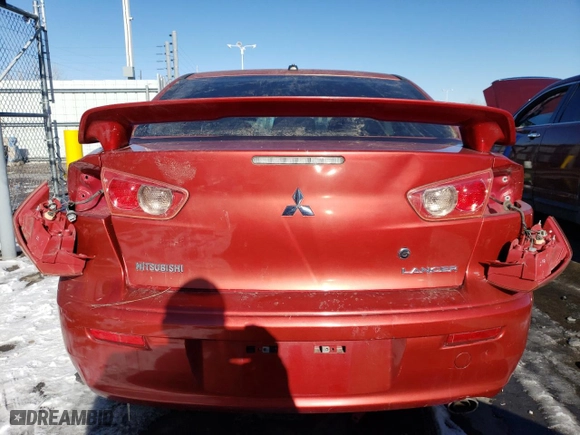 2009 Mitsubishi Lancer GTS with VIN JA3AU86W89U010881, listed as a Copart auction lot 41677155 with 0 mi miles and Clean Title. Bid and sale history available at carsss.com. Image 6.