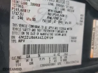 2004 Mercury Mountaineer Convenience with VIN 4M2ZU86K44ZJ39109, listed as a Copart auction lot 70077964 with 188,706 mi miles and Non Repairable. Bid and sale history available at carsss.com. Image 13.