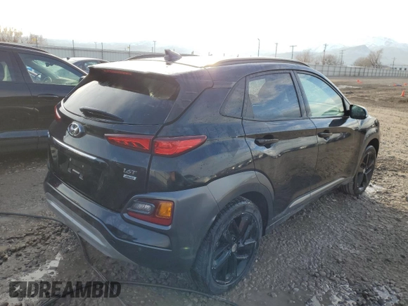 2019 Hyundai Kona Ultimate with VIN KM8K5CA52KU246755, listed as a Copart auction lot 87743275 with 107,377 mi miles and Clean Title. Bid and sale history available at carsss.com. Image 3.