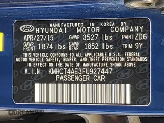 2015 Hyundai Accent GLS with VIN KMHCT4AE3FU927447, listed as a Copart auction lot 48781445 with 142,161 mi miles and Salvage Title. Bid and sale history available at carsss.com. Image 12.