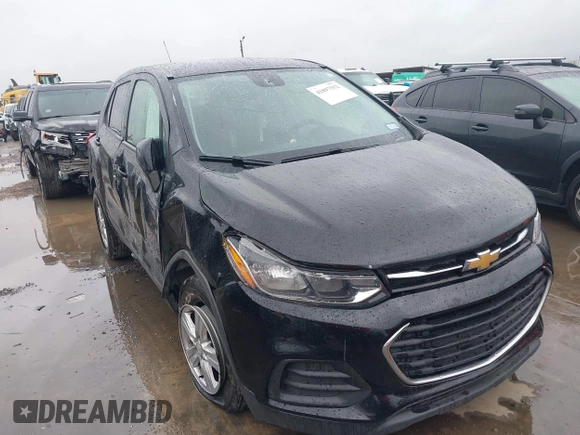 2019 Chevrolet Trax LS with VIN 3GNCJNSB7KL357677, listed as a IAAI auction lot 41897552 with 96,323 mi miles and . Bid and sale history available at DreamBid. Image 1.