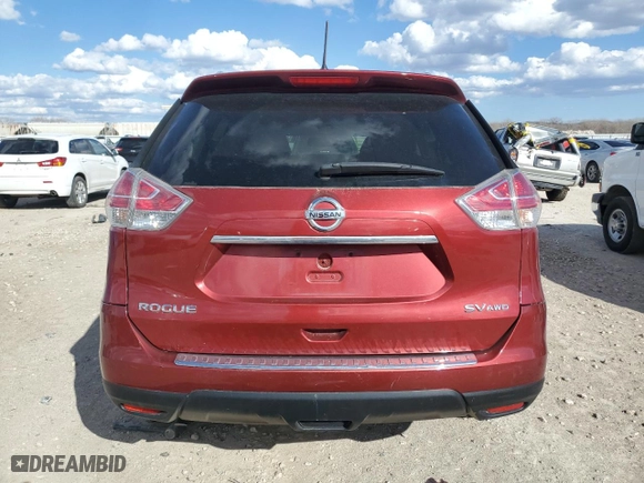 2016 Nissan Rogue S with VIN KNMAT2MVXGP618862, listed as a Copart auction lot 50048135 with 134,603 mi miles and Salvage Title. Bid and sale history available at carsss.com. Image 6.