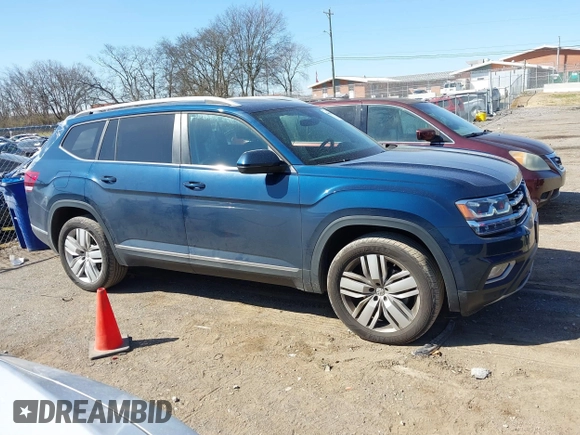 2019 Volkswagen Atlas SEL with VIN 1V2MR2CA9KC614343, listed as a IAAI auction lot 41748405 with 54,676 mi miles and . Bid and sale history available at DreamBid. Image 13.
