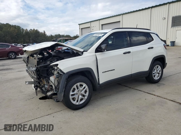 2018 Jeep Compass Sport with VIN 3C4NJCAB2JT214982, listed as a Copart auction lot 78254674 with 80,838 mi miles and Salvage Title. Bid and sale history available at carsss.com. Image 1.