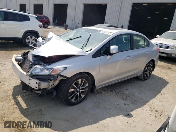 2013 Honda Civic EX with VIN 19XFB2F80DE056854, listed as a Copart auction lot 55434115 with Not Provided miles and Clean Title. Bid and sale history available at DreamBid. Image 1.