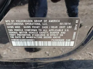 2014 Volkswagen Passat SEL Premium z VIN 1VWCN7A32EC086821, wystawiony jako IAAI lot #42006050 z przebiegiem 153 027 mil mil oraz . Historia ofert i sprzedaży dostępna na DreamBid. Obrazek 9.