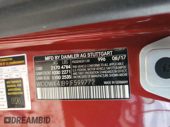 2018 Mercedes-Benz C 300 with VIN WDDWK4JB9JF599772, listed as a Copart auction lot 43483615 with 73,736 mi miles and Salvage Title. Bid and sale history available at DreamBid. Image 13.