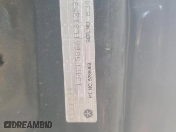 2001 Jeep Cherokee Sport z VIN 1J4FF58S61L612533, wystawiony jako Copart lot #76824714 z przebiegiem 62 401 mil mil oraz Szkoda całkowita • Salvage title. Historia ofert i sprzedaży dostępna na DreamBid. Obrazek 12.