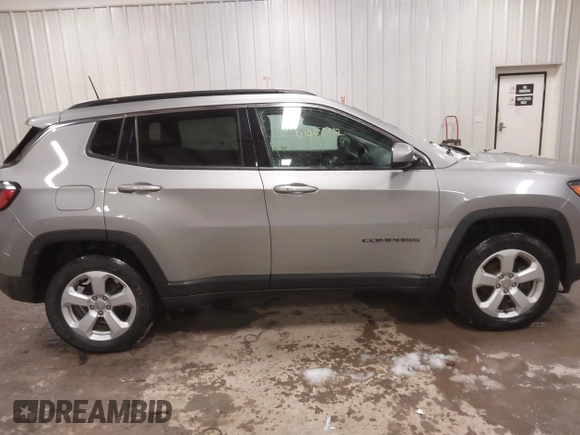 2020 Jeep Compass Latitude with VIN 3C4NJDBB1LT155169, listed as a IAAI auction lot 41486112 with 42,857 mi miles and . Bid and sale history available at DreamBid. Image 13.
