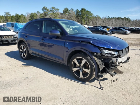 2022 Audi Q5 S line Prestige with VIN WA1FAAFY0N2003089, listed as a Copart auction lot 45195465 with 48,293 mi miles and Salvage Title. Bid and sale history available at carsss.com. Image 4.