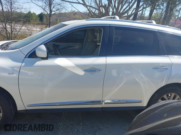 2014 Infiniti QX60 with VIN 5N1AL0MM0EC555055, listed as a IAAI auction lot 41880143 with 128,536 mi miles and . Bid and sale history available at carsss.com. Image 14.