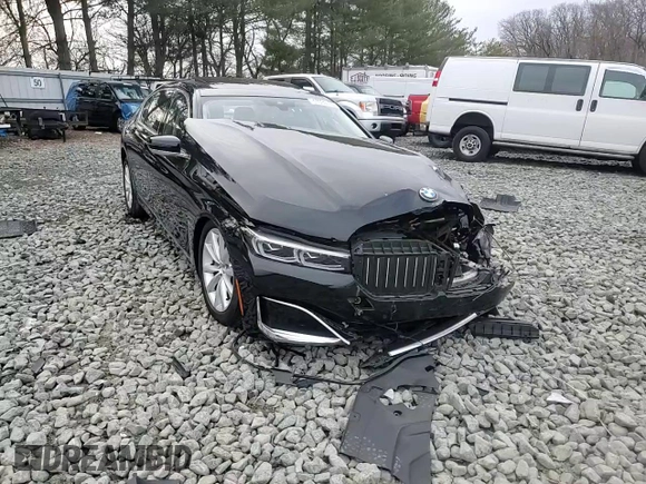 2020 BMW 7 Series 740i xDrive with VIN WBA7T4C01LGF97390, listed as a Copart auction lot 47639165 with Not provided miles and Salvage title. Bid and sale history available at DreamBid. Image 11.